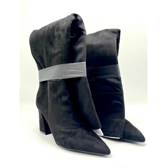 NIB Marc Fisher Garwin-WC Black Suede Pointed Toe Slip On Boots Size 11M - Picture 4 of 6